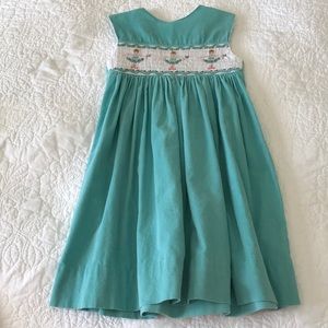 Corduroy Smocked Nutcracker Dress